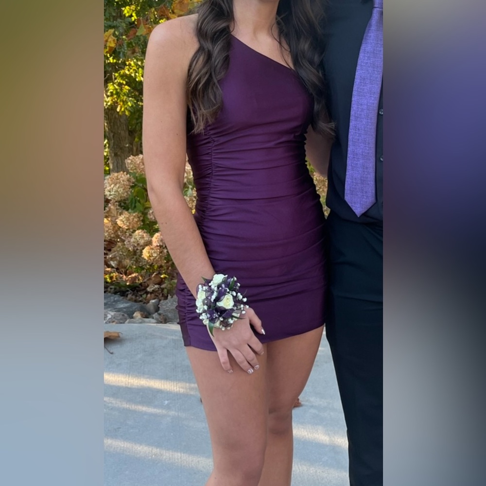 Xtraordinary Purple One-Shoulder Dress